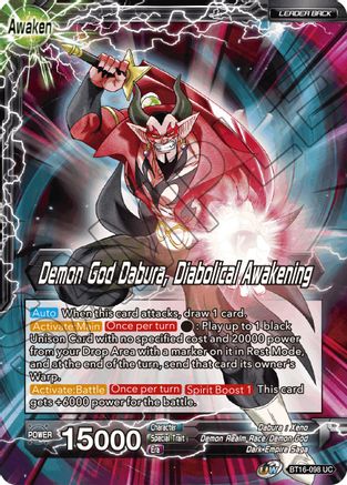 Dabura // Demon God Dabura, Diabolical Awakening (BT16-098) - Realm of the Gods Foil