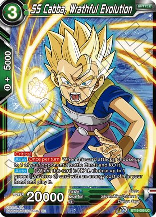 SS Cabba, Wrathful Evolution (BT16-059) - Realm of the Gods Foil
