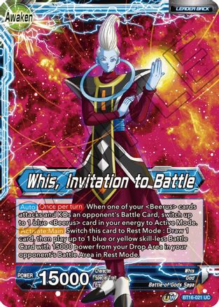 Whis // Whis, Invitation to Battle (BT16-021) - Realm of the Gods