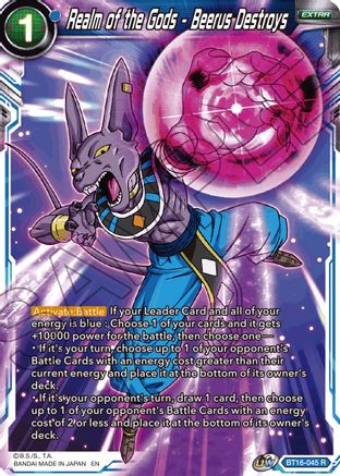 Realm of the Gods - Beerus Destroys (BT16-045) - Realm of the Gods Foil