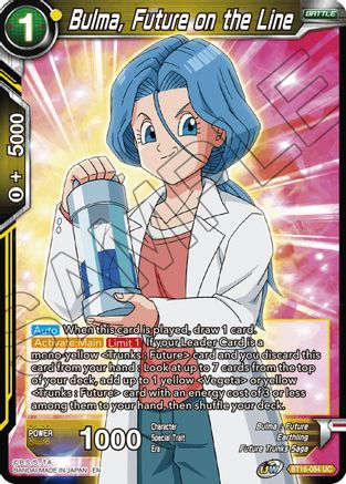Bulma, Future on the Line (BT16-084) - Realm of the Gods Foil