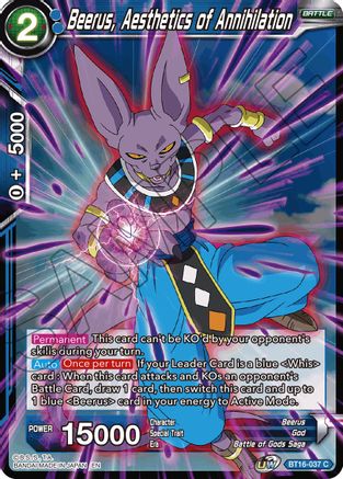 Beerus, Aesthetic of Annihilation (BT16-037) - Realm of the Gods