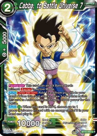 Cabba, to Battle Universe 7 (BT16-060) - Realm of the Gods Foil