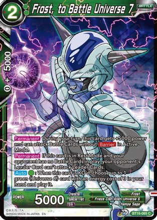 Frost, to Battle Universe 7 (BT16-065) - Realm of the Gods