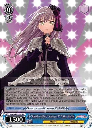 "Rausch und/and Craziness II" Yukina Minato (Parallel Foil) (BD/WE35-E27 RR) - Poppin’Party x Roselia