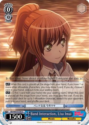 Band Interaction, Lisa Imai (BD/WE35-E36 U) - Poppin’Party x Roselia