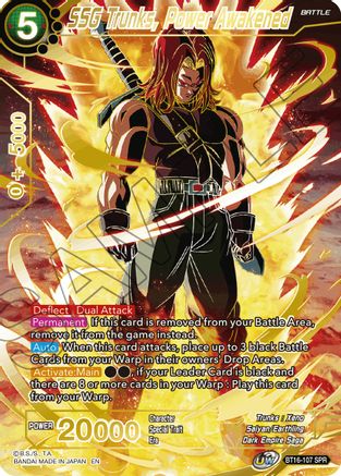 SSG Trunks, Power Awakened (SPR) (BT16-107) - Realm of the Gods Foil