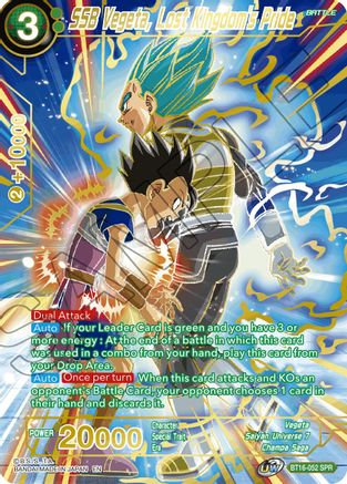 SSB Vegeta, Lost Kingdom's Pride (SPR) (BT16-052) - Realm of the Gods Foil