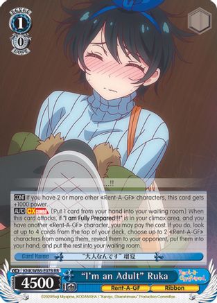"I'm an Adult" Ruka (KNK/W86-E078 RR) - Rent-A-Girlfriend