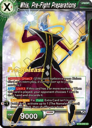 Whis, Pre-Fight Preparations (BT16-048) - Realm of the Gods PreRelease Cards