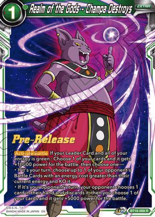 Realm of the Gods - Champa Destroys (BT16-069) - Realm of the Gods PreRelease Cards