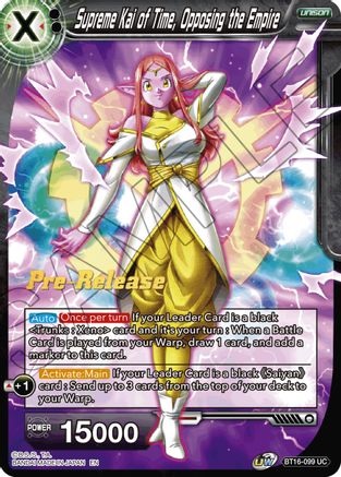Supreme Kai of Time, Opposing the Empire (BT16-099) - Realm of the Gods PreRelease Cards