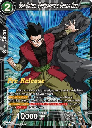 Son Goten, Challenging a Demon God (BT16-104) - Realm of the Gods PreRelease Cards