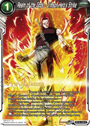 Realm of the Gods - Crimson Hero's Strike (BT16-125) - Realm of the Gods PreRelease Cards