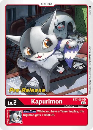 Kapurimon (BT7-001) - Next Adventure Pre-Release Cards Foil
