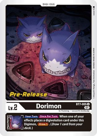 Dorimon (BT7-005) - Next Adventure Pre-Release Cards Foil