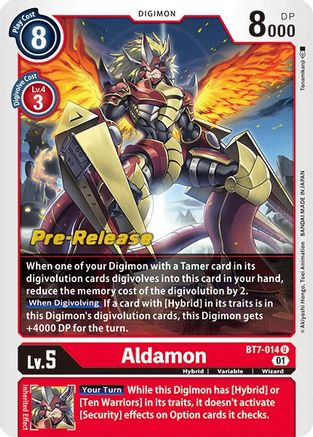 Aldamon (BT7-014) - Next Adventure Pre-Release Cards Foil