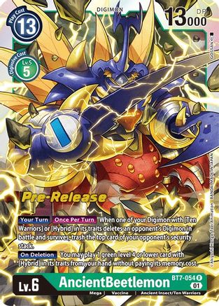 AncientBeetlemon (BT7-054) - Next Adventure Pre-Release Cards Foil