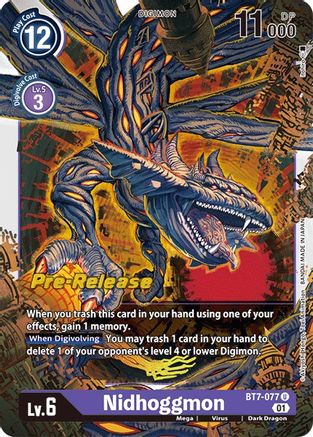 Nidhoggmon (BT7-077) - Next Adventure Pre-Release Cards Foil