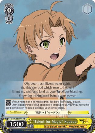 "Talent for Magic" Rudeus (MTI/S83-E001 RR) - Mushoku Tensei: Jobless Reincarnation
