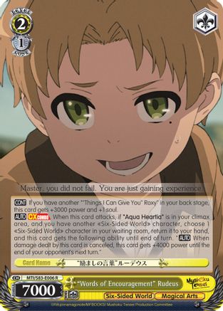 "Words of Encouragement" Rudeus (MTI/S83-E006 R) - Mushoku Tensei: Jobless Reincarnation
