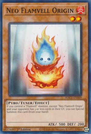 Neo Flamvell Origin (HAC1-EN069) - Hidden Arsenal: Chapter 1 1st Edition