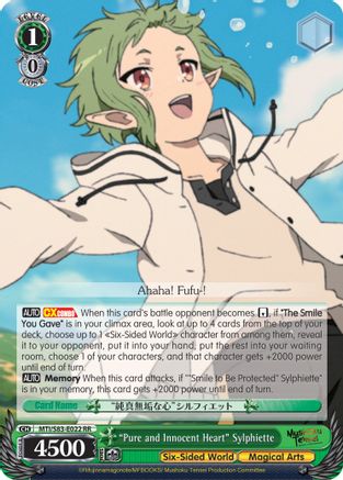 "Pure and Innocent Heart" Sylphiette (MTI/S83-E022 RR) - Mushoku Tensei: Jobless Reincarnation