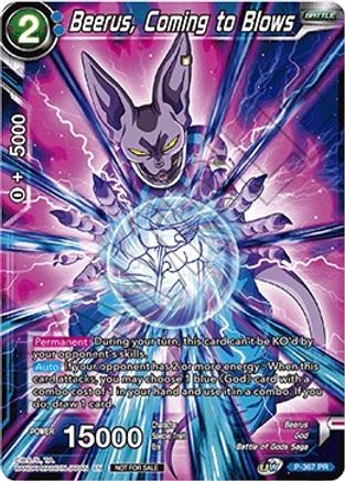 Beerus, Coming to Blows (Tournament Pack Vol. 7) (P-367) - Tournament Promotion Cards