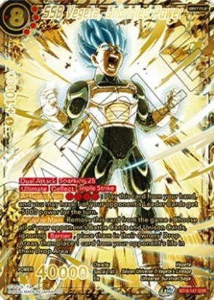 SSB Vegeta, Unbridled Power (God Rare) (BT16-147) - Realm of the Gods Foil
