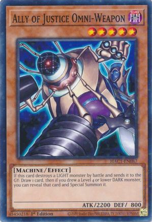 Ally of Justice Omni-Weapon (Duel Terminal) (HAC1-EN087) - Hidden Arsenal: Chapter 1 1st Edition