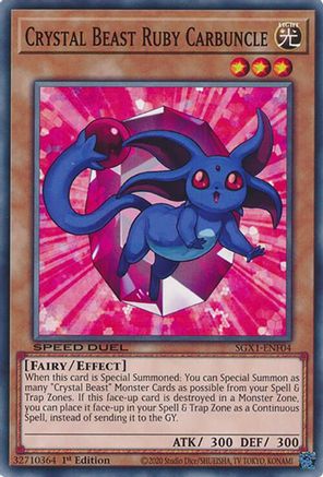 Crystal Beast Ruby Carbuncle (SGX1-ENF04) - Speed Duel GX: Duel Academy Box 1st Edition