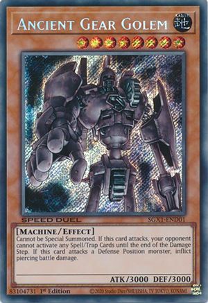 Ancient Gear Golem (Secret Rare) (SGX1-END01) - Speed Duel GX: Duel Academy Box 1st Edition