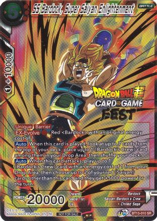 SS Bardock, Super Saiyan Enlightenment (Card Game Fest 2022) (BT13-010) - Tournament Promotion Cards Foil