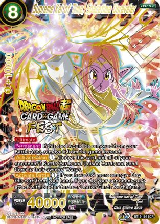 Supreme Kai of Time, Spacetime Unraveler (Card Game Fest 2022) (Winner-Stamped) (BT12-154) - Tournament Promotion Cards Foil