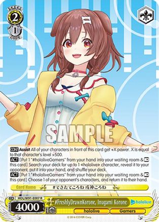 #FreshlyDrawnKorone, Inugami Korone (HOL/W91-E007 R) - hololive production