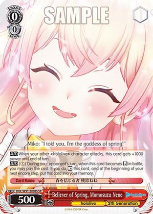 Believer of Spring, Momosuzu Nene (SR) (HOL/W91-E098S SR) - hololive production
