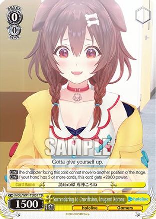 Surrendering to Crucifixion, Inugami Korone (HOL/W91-TE057 TD) - hololive production