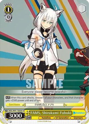 FAMS, Shirakami Fubuki (HOL/W91-TE059 TD) - hololive production