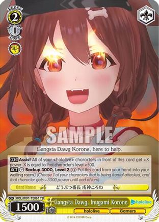 Gangsta Dawg, Inugami Korone (HOL/W91-TE061 TD) - hololive production