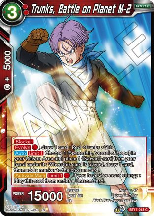 Trunks, Battle on Planet M-2 (BT17-013) - Ultimate Squad