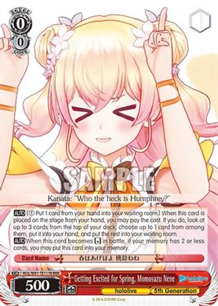 Getting Excited for Spring, Momosuzu Nene (RRR) (HOL/W91-TE111R RRR) - hololive production