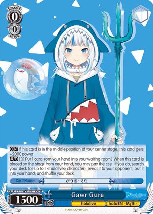 Gawr Gura (Foil) (HOL/W91-PE19S PR) - hololive production