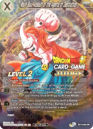 Majin Buu, Assault of the Agents of Destruction (Level 2) (Judge) (BT13-034) - Tournament Promotion Cards Foil