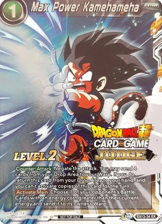 Max Power Kamehameha (Level 2) (Judge) (EX13-34) - Tournament Promotion Cards Foil