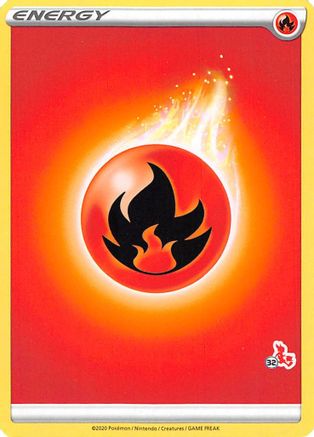 Fire Energy (#32 Cinderace Stamped)  Battle Academy 2022 - Promo