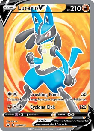 Lucario V SWSH213  - Holofoil SWSH Sword & Shield Promo Cards - Promo
