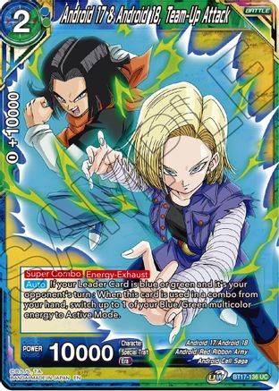 Android 17 & Android 18, Team-Up Attack (BT17-136) - Ultimate Squad Foil