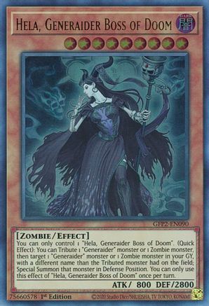 Hela, Generaider Boss of Doom (GFP2-EN090) - Ghosts From the Past: The 2nd Haunting 1st Edition