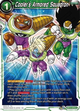 Cooler's Armored Squadron (BT17-078) - Ultimate Squad