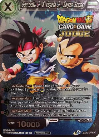 Son Goku Jr. & Vegeta Jr., Saiyan Scions (Judge Pack Vol.11) (EX13-30) - Tournament Promotion Cards Foil